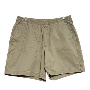 Lands' End Women’s  Khaki Flat Front Shorts